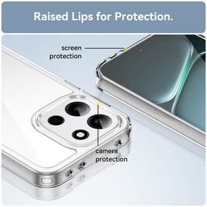 Funda Transparente para <span class=keywords><strong>OnePlus</strong></span> <span class=keywords><strong>Nord</strong></span> 6 Turbo 6 6V, <span class=keywords><strong>2</strong></span> en 1, Híbrida, Rígida de Acrílico y TPU Suave, Antigolpes, para Teléfono Móvil - Product Image 3