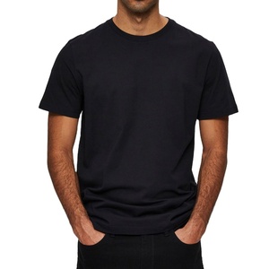 T-shirts décontractés en coton et Spandex pour hommes, t-shirts blancs, coupe classique, Logo personnalisé - Product Image 1