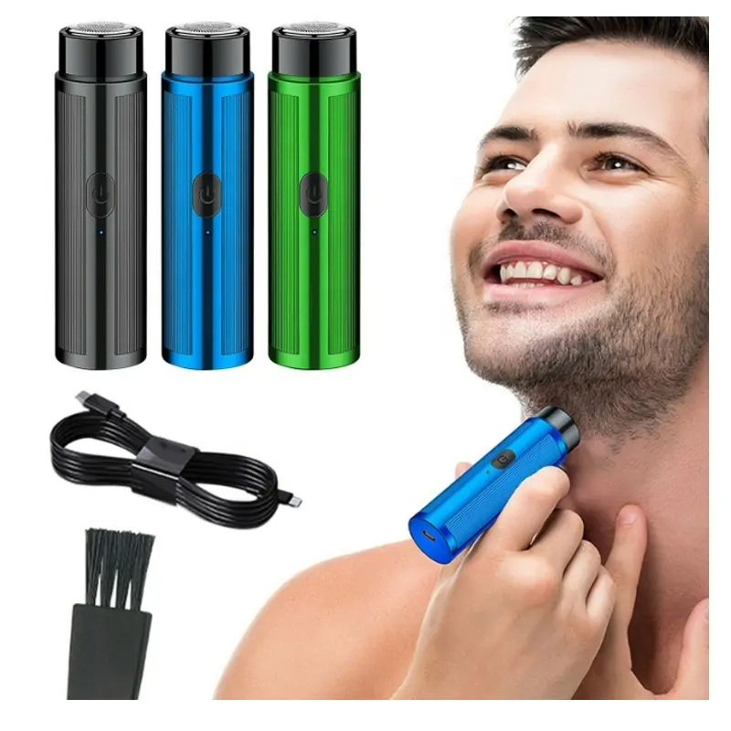 Mini elektrikli tıraş makinesi erkekler taşınabilir araba seyahat şarj edilebilir tıraş profesyonel epilasyon yüz vücut bakımı jilet