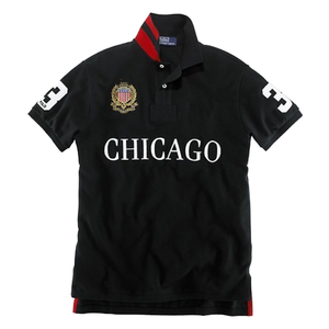 Polo à manches courtes pour homme Berlin, noir, coton, logo brodé, vêtements décontractés - Product Image 4