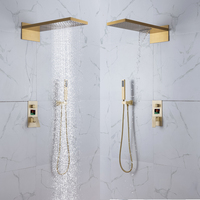 Robinet de bain Intelligent à température Led, qualité supérieure, robinet d'hôtel, ensemble de douche dissimulé de 8 pouces avec boîte encastrée