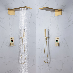 Torneira de led de luxo de 8 ", melhor qualidade, digital, inteligente, banho, temperatura, oculto, chuveiro, conjunto com caixa incorporada - Product Image 5
