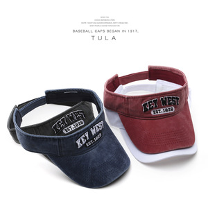 Casquette de soleil ouverte pour hommes et femmes, style <span class=keywords><strong>vintage</strong></span>, délavée et usée, protection UV, réglable et respirante, idéale pour l'été et les activités sportives en extérieur - Product Image 1