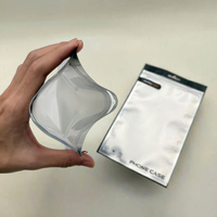 Sac d'emballage écologique en plastique PET avec logo personnalisé Sac thermique à trois joints latéraux avec fermeture éclair et fenêtre