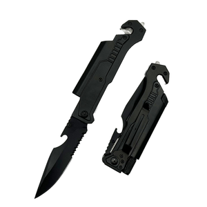 มีดพับยุทธวิธีเกรดอุตสาหกรรม APEX ทำจากสแตนเลส ใบมีดเปลี่ยนเร็ว ด้ามจับอะลูมิเนียมสีดำ สำหรับกิจกรรมกลางแจ้งและล่าสัตว์ - Product Image 4