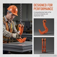 Pince de levage robuste Q5 à double plaque en acier, mâchoires dentelées antidérapantes, pour manutention multi-plaques, pince de levage pour grue, fourniture d'usine