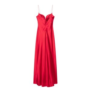 Vestidos de Mujer con Textura Similar a la Seda, Cuello Halter, Color Sólido, Cómodos y a la Moda - Product Image 6