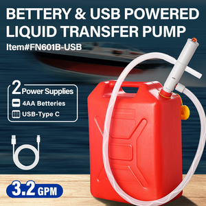 3.2GPM <b>Battery</b> Powered Fuel Transfer <b>Pump</b> with USB Independent R&D Made of Durable Plastic for Workshop FCC certified - Product Image 4
