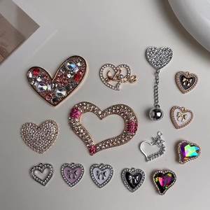 爱心珍珠心Diy手机l饰品配件设计师垃圾手机壳装饰魅力DIY工艺品装饰工艺品 - Product Image 1