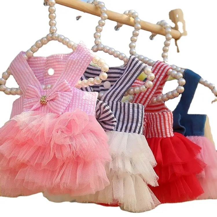 Factory Wholesale Price Puppy Dog Princess Exquisite Dresses Cats And Small Vest Skirt Tutu Clothes