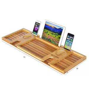 Premium Bamboo Bathtub <strong>Tray</strong> Caddy - Wood <strong>Bath</strong> <strong>Tray</strong> - Product Image 1