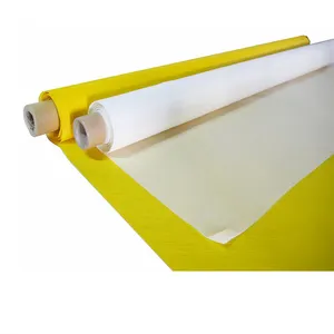 White Yellow 6T To 165T Monofilament Polyester Micron Silk Screen Printing Mesh For Silk Screen Printing