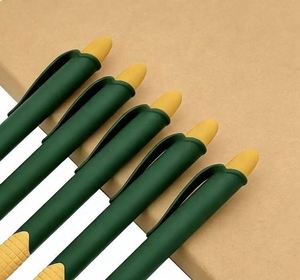 Bolígrafos Deportivos Ecológicos Reciclados, Bolígrafo de Plástico Verde Amarillo con Punta de Bola de Maíz, con Impresión de Logotipo Personalizado, 1.0 mm - Product Image 3