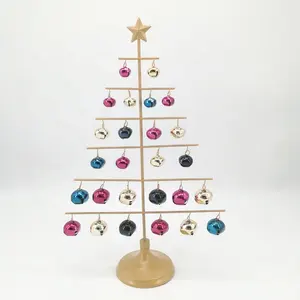 Goldenes Mini-Metall Künstliche Tischplatte Weihnachten Jingle Bell Tree Großhandel moderne Indoor Weihnachten Home Dekoration