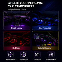 Kit d'éclairage LED d'ambiance pour voiture, acrylique RGB, contrôle par application, synchronisation musicale, décoration intérieure, logo personnalisé, commande en gros