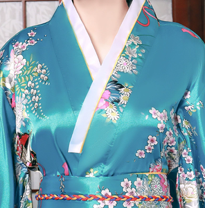 Nouveau kimono <span class=keywords><strong>japonais</strong></span> <span class=keywords><strong>traditionnel</strong></span>, imprimé populaire de fleurs, pyjama pour femmes, robe de peignoir surdimensionnée - Product Image 5