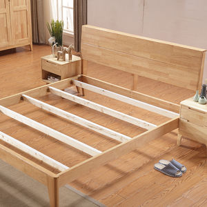 Mueble de dormitorio moderno europeo, cama sencilla de madera de roble macizo, <span class=keywords><strong>2019</strong></span> y 1,8 metros, gran oferta, 1,5 - Product Image 1