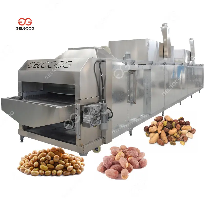 Gelgoog Roaster Proses Minyak Goreng Kecil Mesin Pemanggang Coklat Kemiri untuk Kacang Pinus