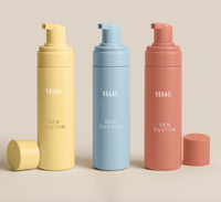 Botol Sabun Busa Tangan ODM OEM 100ml 150ml Kustom PET Plastik Matte Kuning Biru Hitam Dispenser Pompa Pembersih Busa