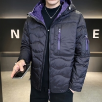 Veste matelassée pour homme avec col en sherpa, motif monogramme, manteau chaud d'hiver, fermeture éclair, streetwear décontracté, vêtements d'extérieur