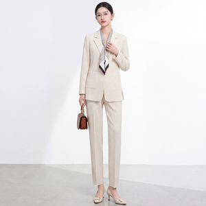 Women's Casual Pleated Office Lady Style Two-piece <b>Blazer</b> <b>Set</b> Suit Polyester Eco-Friendly for All Seasons Regular Fit 2026 Wear - Product Image 1
