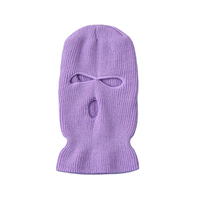 Bonnet de ski tricoté unisexe pour adulte, 3 trous, écologique, couvre-visage intégral, vente en gros