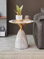 Petite table basse ronde en métal au design moderne pour salon, bureau, balcon et petit appartement - Durable