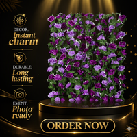 Guirlande de fleurs artificielles en soie SPR, roses violettes, pour décoration murale extérieure, arche de mariage, ou toile de fond.