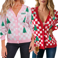Pulls en tricot pour femmes, style décontracté, thème de Noël, de haute qualité, OEM, pulls de Noël moches personnalisés pour femmes
