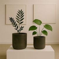 Haute qualité maison jardin herbe grand ciment planteur rond cylindrique grand Pot de plantes fleurs Pot moule pour bureau décor à la maison