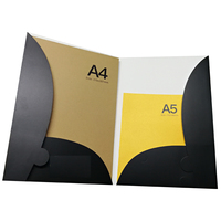 Carpeta de archivos de bolsillo para documentos A4 de alta calidad Carpeta de presentación de archivos de cartón de papel de 300gsm con dos bolsillos