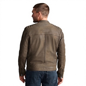 2026 Best Fashion <b>Leather</b> <b>Jacket</b> Hot Sale Premium Quality sheep <b>leather</b> Fashion Solid <b>Brown</b> <b>Men</b> <b>Leather</b> <b>Jacket</b> - Product Image 2