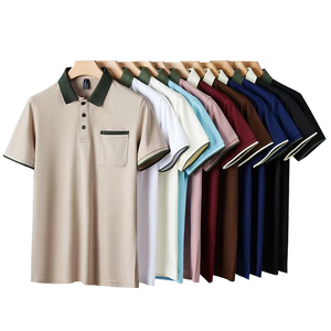 New Design Unisex Plain Short Sleeves Corporate Oversized ProfessionalGolf T-shirtLapel Custom Work