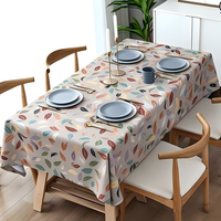 Tissu jacquard à motif de feuilles multicolores pour nappe, textile d'ameublement tissé, housse de table personnalisée OEM ODM