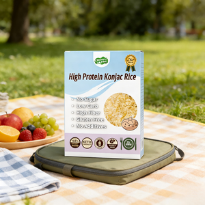 <span class=keywords><strong>Riz</strong></span> instantané sec Shirataki riche en protéines, substitut végétalien et cétogène pour des repas rapides, emballage OEM 100g, prêt à consommer en 15-20 minutes - Product Image 2