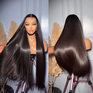 Peruca 12-30 Inch Straight Hair Lace Frontal Perucas para Mulheres Negras Cabelo Humano Brasileiro 13x4 TransparentLace Front Wig Pré Arrastado - Product Image 2