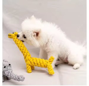 Jouet à mâcher pour petit chien, corde à mâcher, os, coton durable, jouet de dentition pour animaux de compagnie avec un design amusant d'animaux, santé dentaire, jouet pour chiots pour chats - Product Image 5