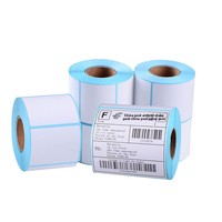 Label Perekat Tahan Air, Tahan Minyak, Anti Gores, dan Tahan Panas Bentuk Persegi Panjang 4x6 untuk Label Alamat Pengiriman