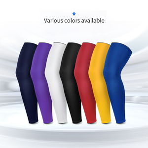 Kunden spezifisches Logo Kompression Bein Ärmel Sport Basketball Fußball Volleyball Protector Knies tütze Unterstützung mit Guard Pad - Product Image 3