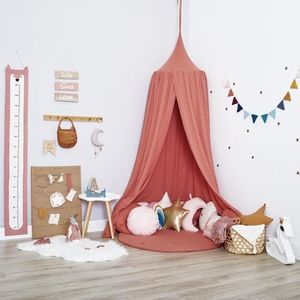 <span class=keywords><strong>Baldacchino</strong></span> per <span class=keywords><strong>lettino</strong></span> per <span class=keywords><strong>lettino</strong></span> per bambini in cotone verde o rosa scuro - Product Image 2