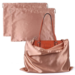 Wholesale Custom Logo Luxury Dustproof Purse Shoes Storage White Large Silk Pouch Satin <b>Dust</b> <b>Bag</b> for Handbags Covers - Product Image 2