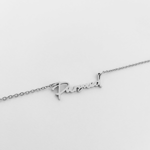 Collier avec lettre 316L, cadeau d'amour, cadeau d'adoption, bijoux d'affirmation, mots d'affirmation, cadeau de baptême, bijoux chrétiens - Product Image 3