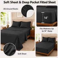 Queen Bettdecken-Set Schwarz OEKO-TEX Zertifiziert Ganzjahres 240GSM Daunen-Alternative Bettdecke