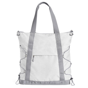 Bolsa de viaje de nailon impermeable plegable personalizada para mujer, equipaje plegable ligero para vuelo, bolsa de viaje para ropa con asas - Product Image 3