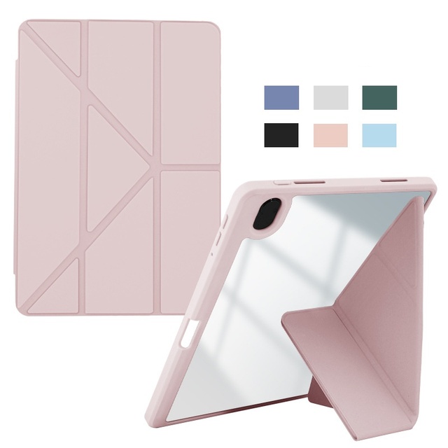 GSCASE Y-fold Acrylic Foldable with Pen Slot Smart Leather Tablet Protective case for Samsung Tab A7 Lite 8.7/T220/T225