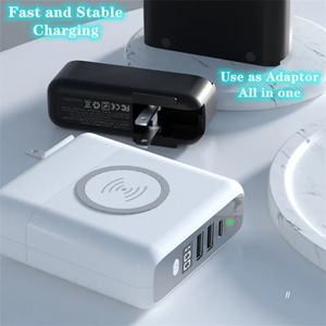 Adaptador de Viaje Inalámbrico Portátil 5 en 1 con Logotipo Personalizado, Cargador con Enchufe AU EU UK de 10000AU para Teléfono, Tipo Eléctrico - Product Image 6