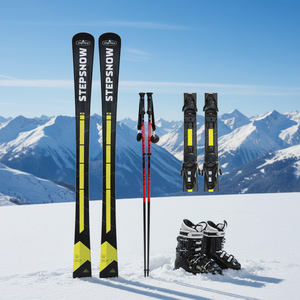 Manlin Nouveau Modèle Hiver Freestyle Tout Terrain Adulte Écologique Planche à Neige en <span class=keywords><strong>Bois</strong></span> <span class=keywords><strong>de</strong></span> Peuplier Blanc avec Fixations, Bottes et Bâtons Double <span class=keywords><strong>Fixation</strong></span> - Product Image 1