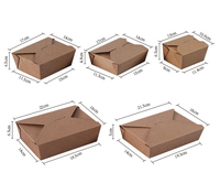 Boîte à emporter en papier kraft brun, produit personnalisé, pour emballage, à emporter, nouvelle collection en chine