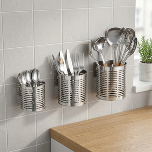 Contenedores de Almacenamiento Cilíndricos Apilables, Organizador de Cocina, Diseño Minimalista, Tamaños Pequeño, Mediano y Grande - Product Image 1