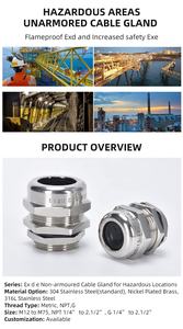 Échantillon gratuit M12 M16 M25 <span class=keywords><strong>M20</strong></span> Presse-étoupes antidéflagrants en métal ATEX IECEX EXD Zones non blindées 1 2 21 et 22 - Product Image 2